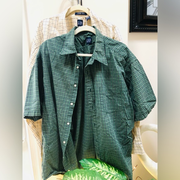 GAP Other - 2 - XL Gap Shirts Long & Short Sleeve Excellent Condition Green & Pale Yellow